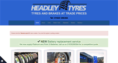 Desktop Screenshot of headleytyres.co.uk