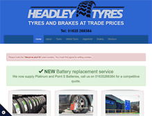 Tablet Screenshot of headleytyres.co.uk